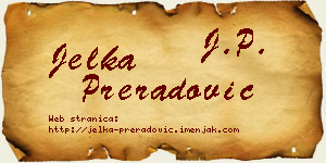 Jelka Preradović vizit kartica